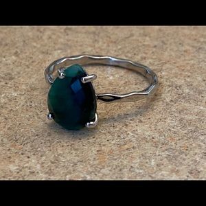 Raw Emerald Ring - Silver, May Birthstone/Gemstone